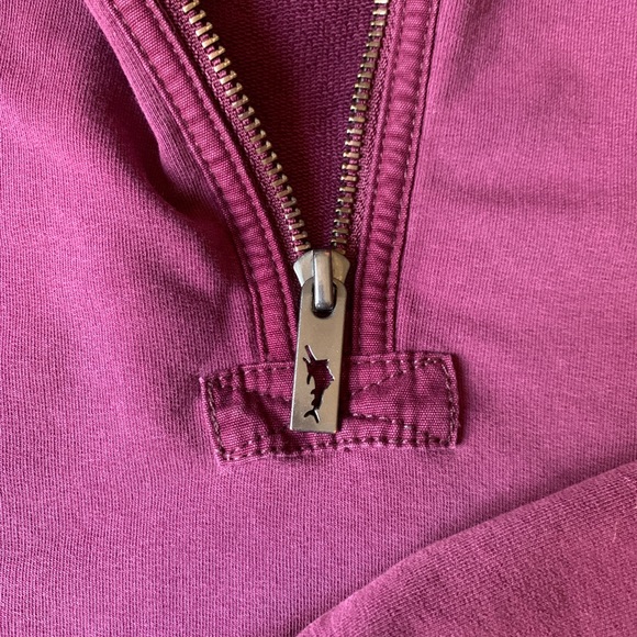 Tommy Bahama - Maroon 1/4 Zip - Picture 2 of 8